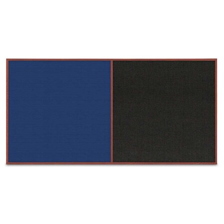 United Visual Products Enclosed Corkboard, 3 Door, 96"x48", 4" Fra, UV3413-BLACK-DRKSPR UV3413-BLACK-DRKSPR